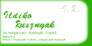 ildiko rusznyak business card